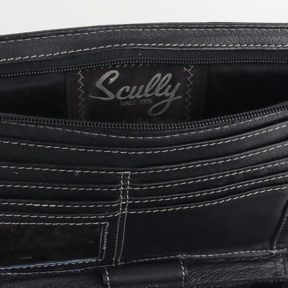 Scully Leather Personal Clutch Black Leather - Picture 4 of 12